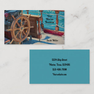 Frakt Wheel Blue Nautical Visitkort
