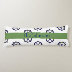 Frakt Wheel Nautical Grönt och Blue Kroppskudde