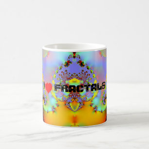 Fraktal009 - JAG ÄLSKAR FRACTALS Kaffemugg
