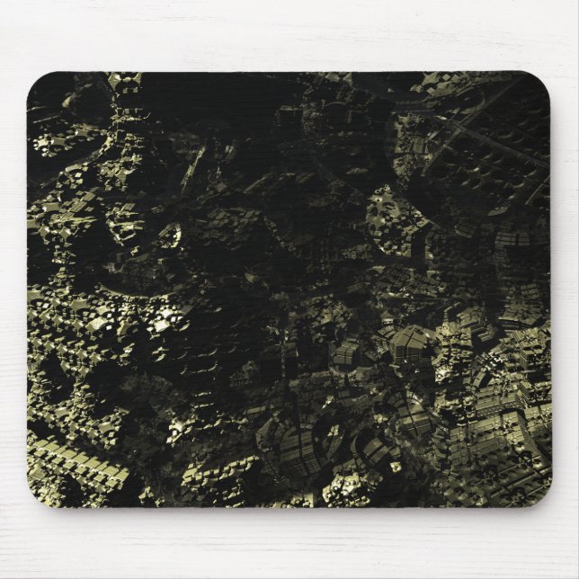 Fraktal 3D Mineral Geek futuristisk MP05 Musmatta (Framsidan)