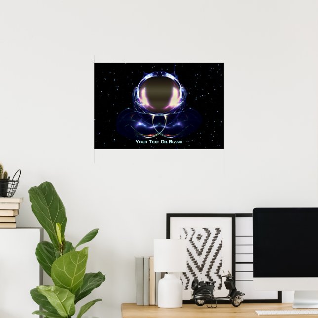 Fraktal Astronaut Poster (Hemmakontoret)