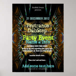 Fraktal Blast Fest Flyer Affisch