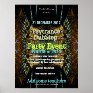 Fraktal Blast Fest Flyer Affisch