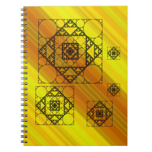 Fraktal geometri anteckningsbok med spiral