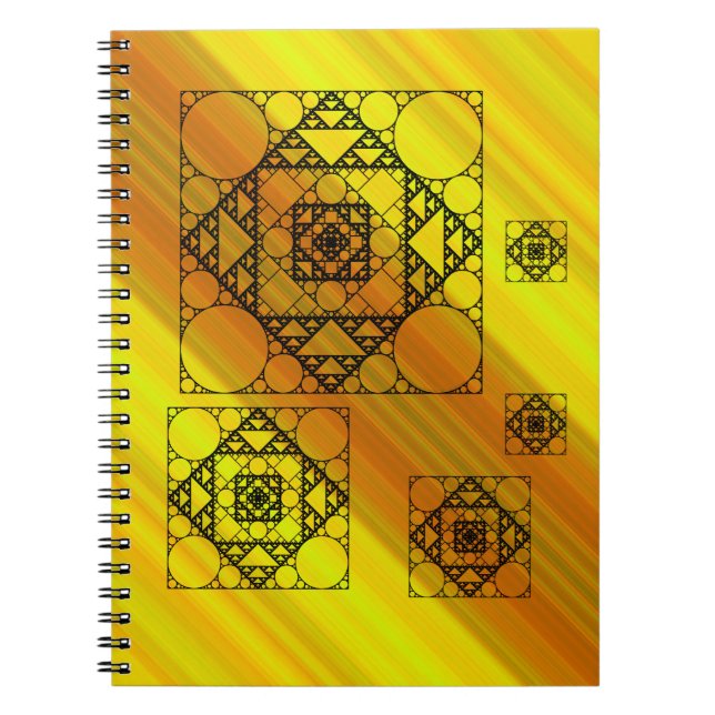 Fraktal geometri anteckningsbok med spiral (Framsidan)
