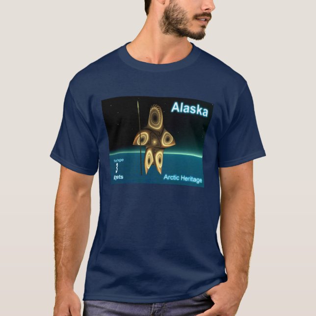 Fraktal Inuitjägare T-shirt (Framsida)
