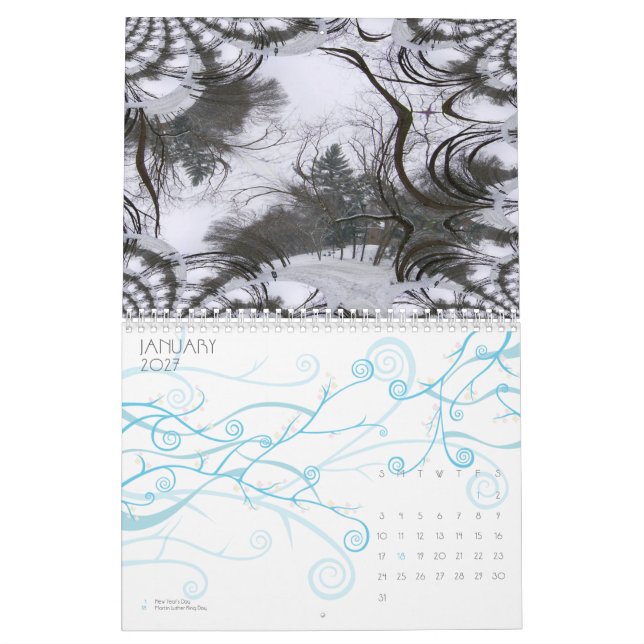 Fraktal Kalender Tid Tid (Jan 2027)