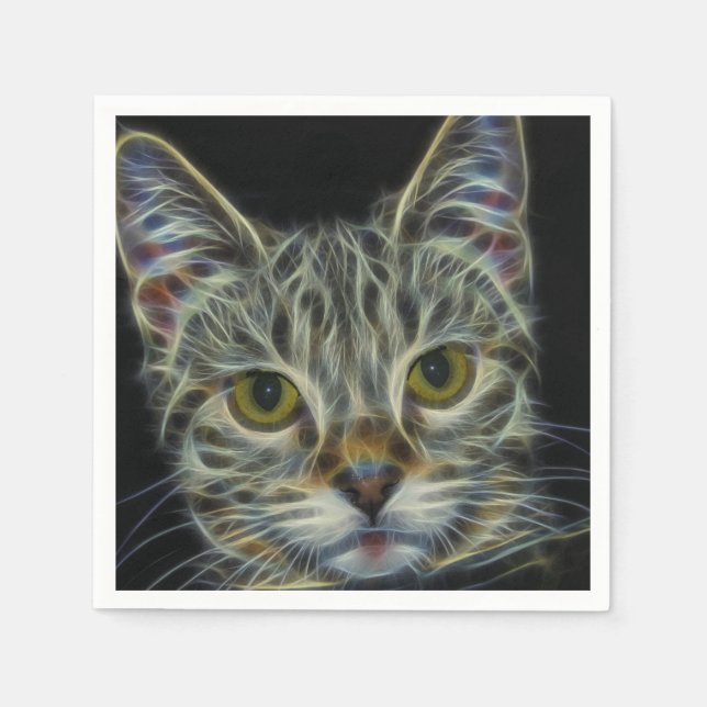 Fraktal Katt Pappersservett (Framsidan)