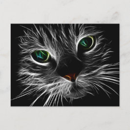 Fraktal Katt Vykort