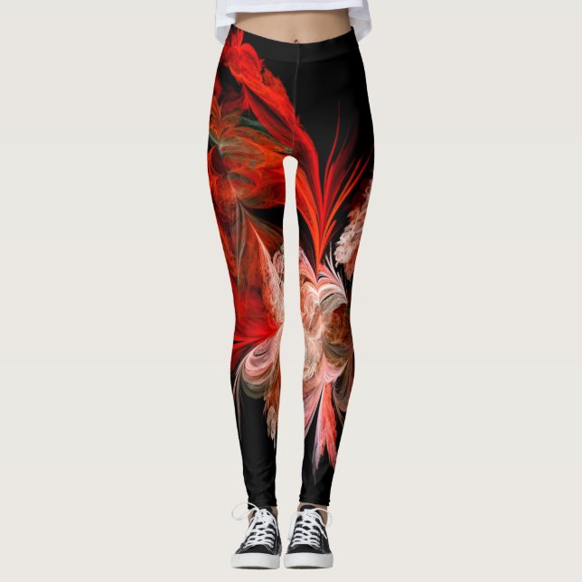 Fraktal konst 10 leggings (Framsida)