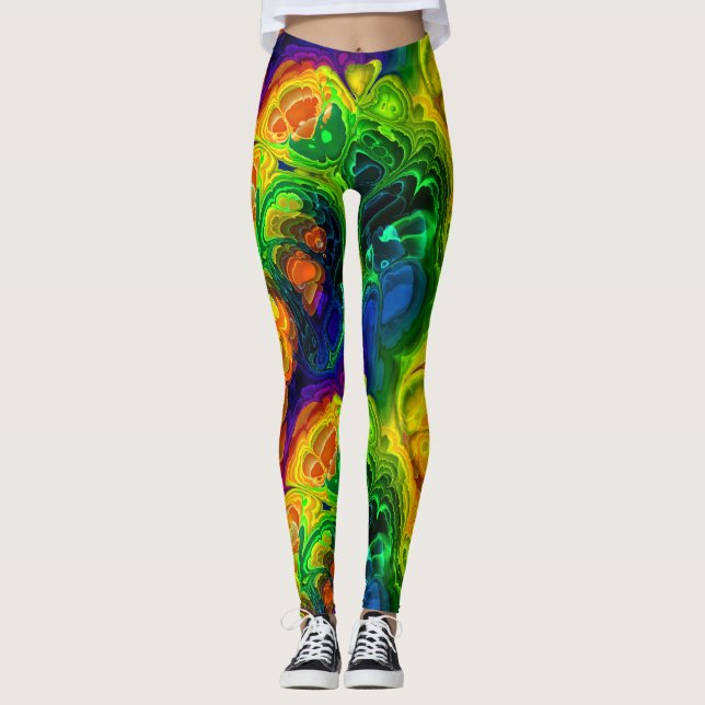 Fraktal konst 16 leggings (Framsida)