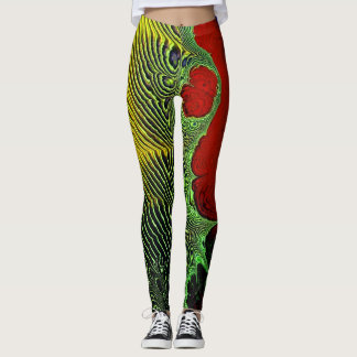 Fraktal konst 1-10 leggings