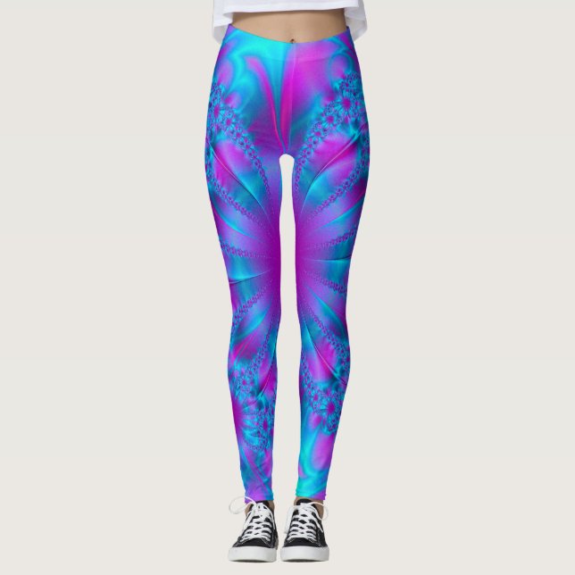Fraktal konst 24 leggings (Framsida)
