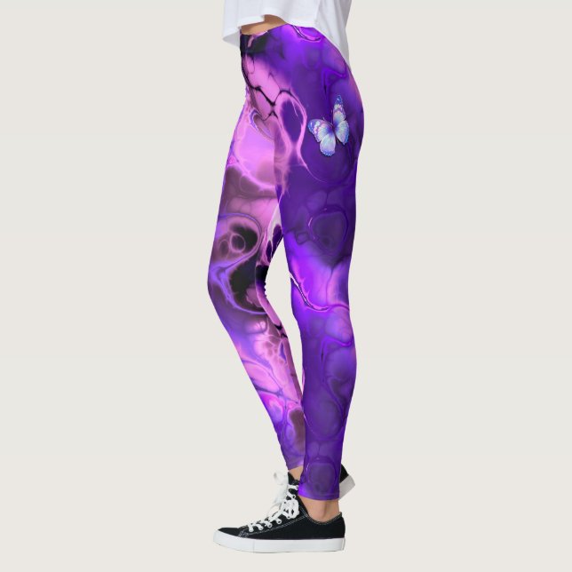 Fraktal konst 2-9 Alternativ Leggings (Vänster)