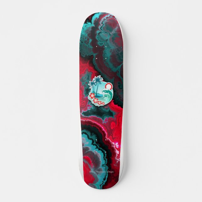 Fraktal konst 3-6A Skateboard Bräda 20,5 Cm (Framsida)