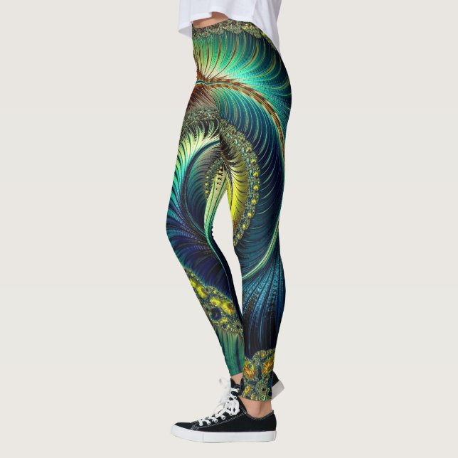 Fraktal konst 41-42 Bildalternativ Leggings (Vänster)