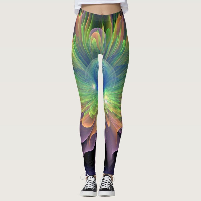 Fraktal konst 58 leggings (Framsida)