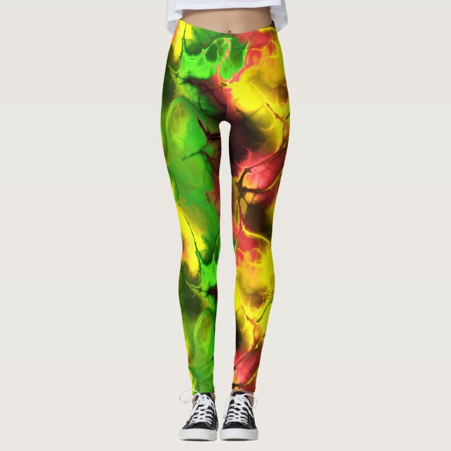 Fraktal konst 59 leggings (Framsida)