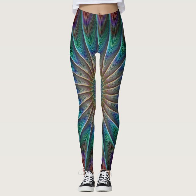 Fraktal konst 80 leggings (Framsida)
