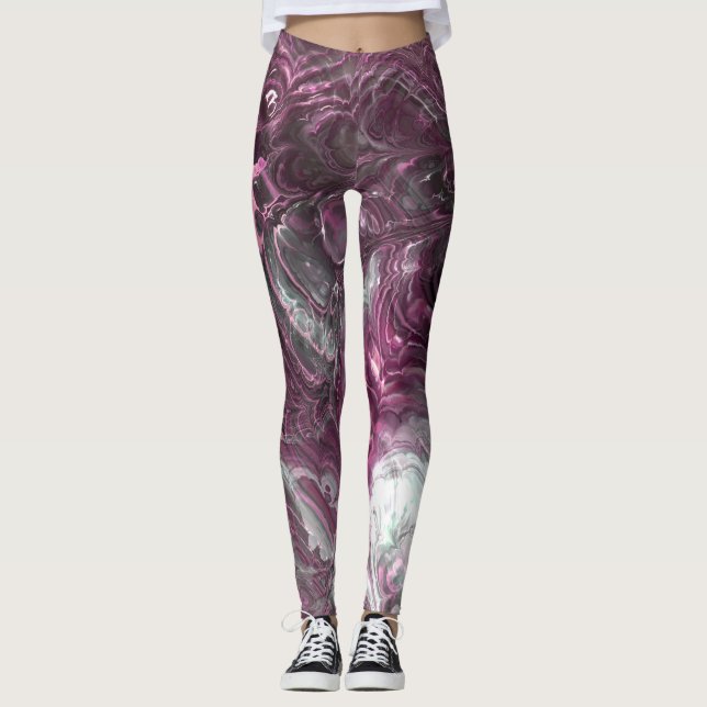Fraktal konst 84 leggings (Framsida)