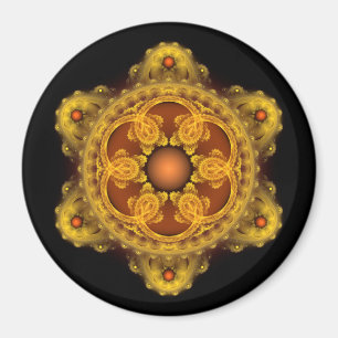 Fraktal konst mandala magnet