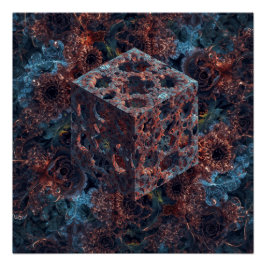 Fraktal kub med Mandelbrot-utskärning Perfect Poster