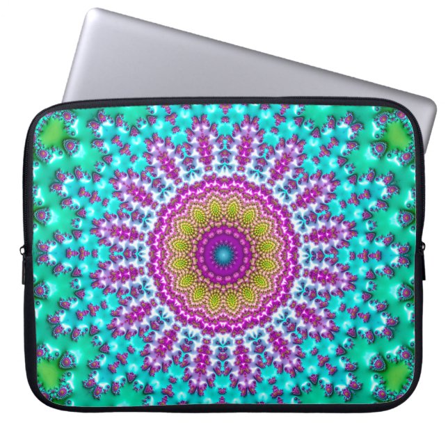 Fraktal Mandala 3 Laptop Fodral (Framsidan)