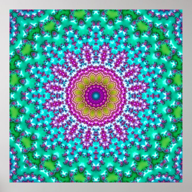 Fraktal Mandala 3 Poster (Framsidan)