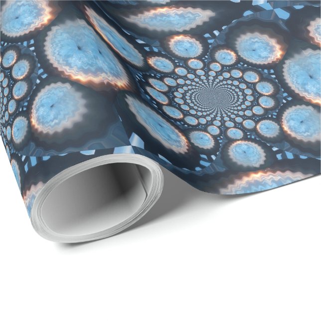 Fraktal Mandala Wrap Presentpapper (Rullad Hörn)