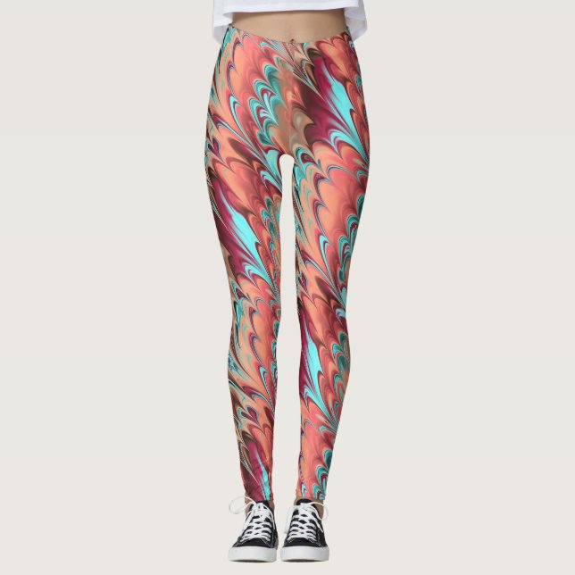 Fraktal Marmor 6-1 Leggings (Framsida)