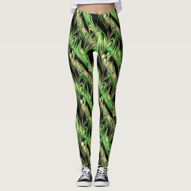 Fraktal Marmor 6-3 Leggings (Framsida)
