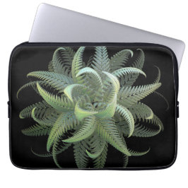 Fraktal Ormbunke Blommar Laptop Fodral