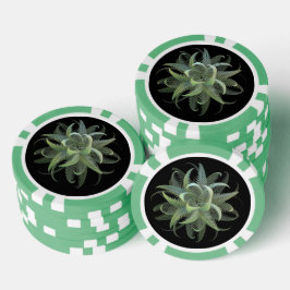 Fraktal Ormbunke Blommar Poker Marker