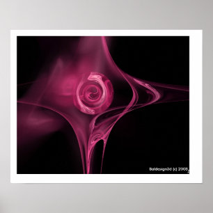 FRAKTAL ROS ,antik rosa Poster