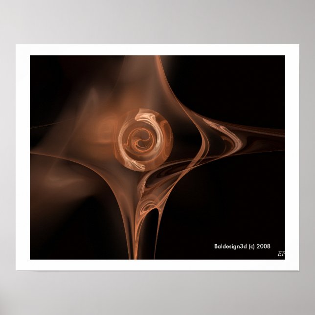 FRAKTAL ROS ,brun Poster (Framsidan)