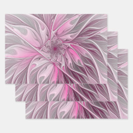 Fraktal rosa blommig dröm, blomsterfantasimonster