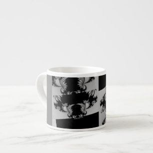 Fraktal trädgård grå espressomugg