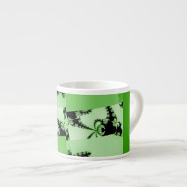 Fraktal trädgård grön espressomugg