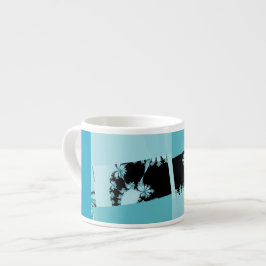 Fraktal trädgård lagun espressomugg