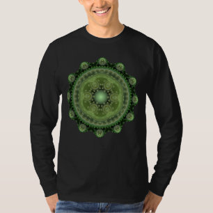 Fraktal utsmyckad rund mönster t shirt