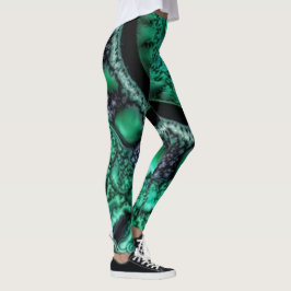 Fraktaliserad malakit3 leggings