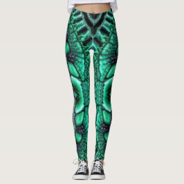 Fraktaliserad malakit4 leggings