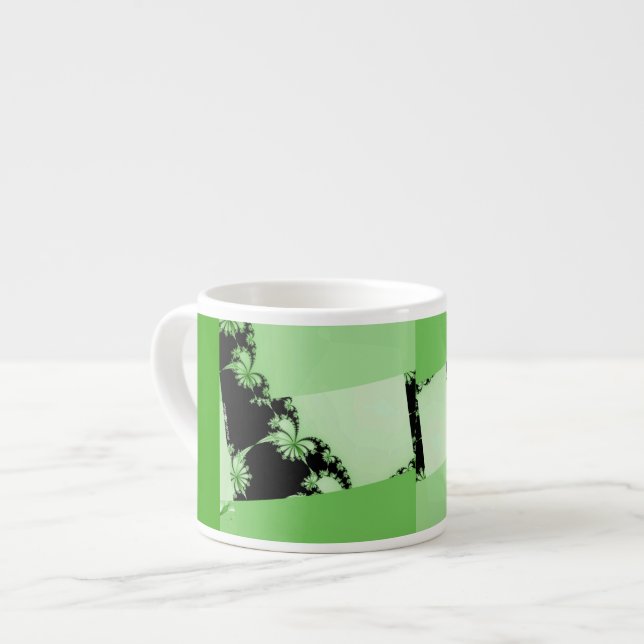 Fraktalträdgårdslime Espressomugg (Framsida vänster)