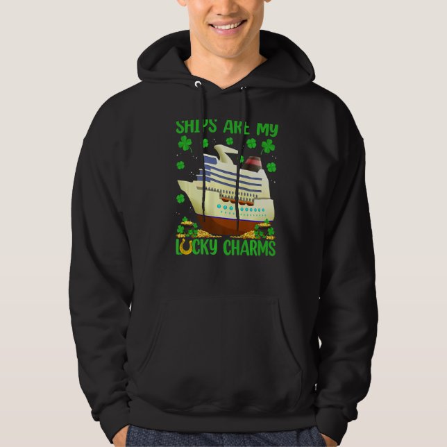 Fraktaser är min Lucky Charms Frakt St Patrick S D Hoodie (Framsida)