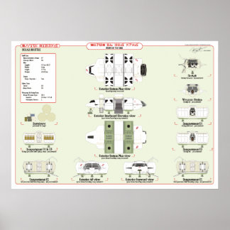 Fraktaser av flottan: Kvadratisk skyttel Ref. Diag Poster