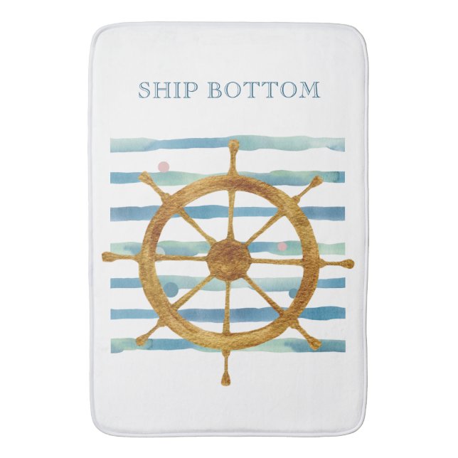 FRAKTASER AV VATTENFÄRG HJUL ART BEACH VACATION BADRUMSMATTA (Framsidan (Vertikal))