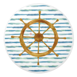 FRAKTASER AV VATTENFÄRG HJUL ART NAUTICAL VACATION KNOPP