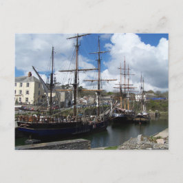 Fraktaser Charlestown Harbor Cornwall Photo Vykort