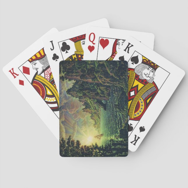 Fraktaser: Evening Sol (av Konstantin Bogaevsky) Casinokort (Baksidan)