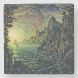 Fraktaser: Evening Sol (av Konstantin Bogaevsky) Stenunderlägg